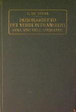 Dizionaretto dei verbi intransitivi coll'uso dell'ausiliare