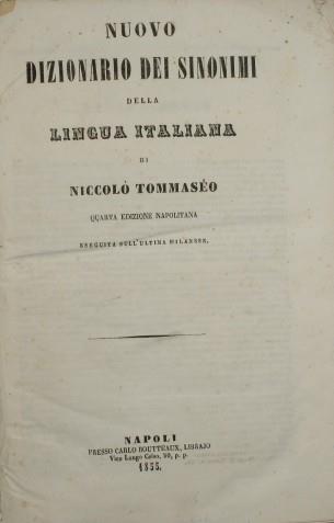 Nuovo dizionario dei sinonimi della lingua italiana - Niccolò Tommaseo - copertina