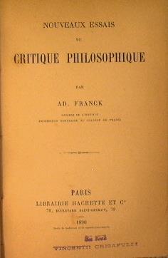 Critique philosophique - Adolphe Franck - copertina