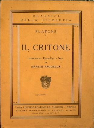 Il critone - Platone - copertina
