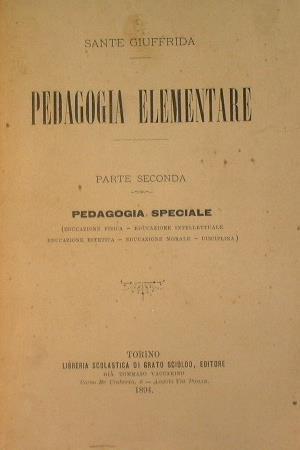 Pedagogia elementare - Sante Giuffrida - copertina
