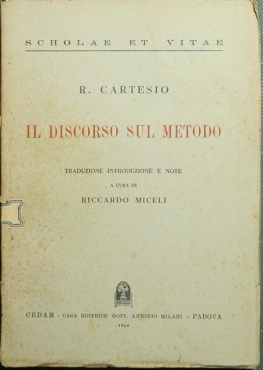 Il Discorso sul metodo - Renato Cartesio - copertina