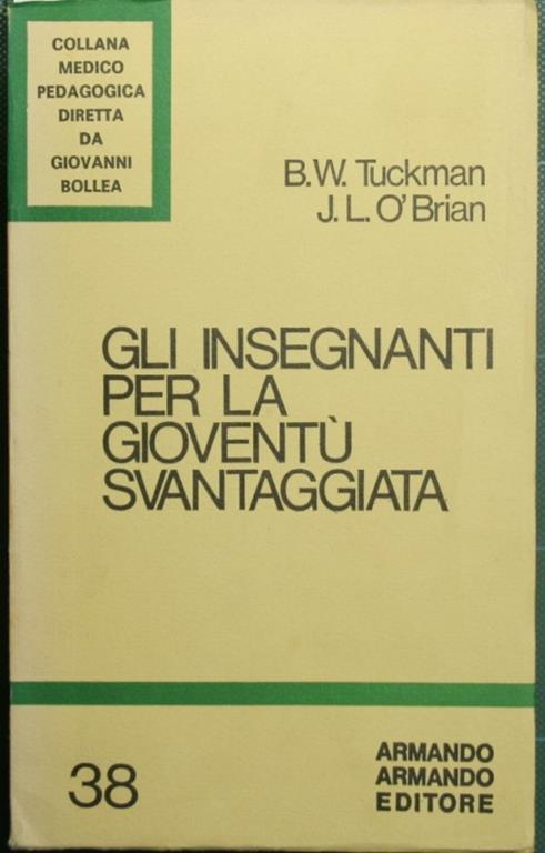Gli insegnanti per la gioventù svantaggiata. Problemi e metodi di formazione - copertina