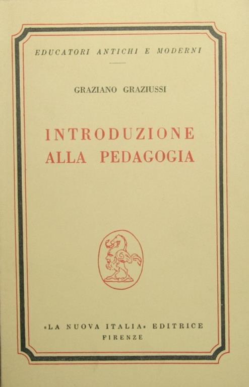 Introduzione alla pedagogia - Graziano Graziussi - copertina