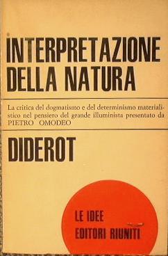 Interpretazione della natura - Denis Diderot - copertina