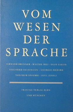 Vom Wesen der sprache - copertina