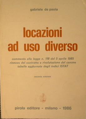 Locazioni ad uso diverso - Gabriele De Paola - copertina