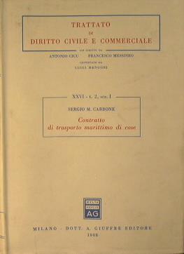 Contratto di trasporto marittimo di cose - Sergio Maria Carbone - copertina