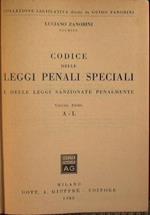 Codice delle leggi penali speciali. E delle leggi sanzionate penalmente