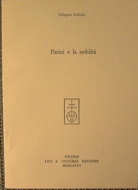 Parini e la nobiltà - Calogero Colicchi - copertina