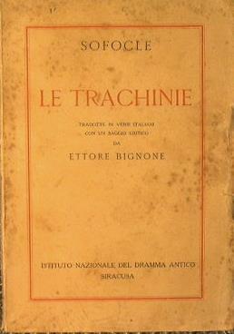 Le trachine - Sofocle - copertina
