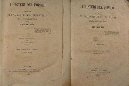 I misteri del popolo. O storia di una famiglia di proletarii tra la vicenda dei secoli - Eugène Sue - copertina