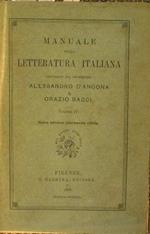Manuale della letteratura italiana. Volume IV