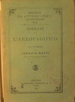 L' Areopagitico - Isocrate - copertina
