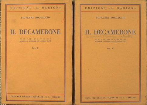 Il Decamerone - Giovanni Boccaccio - copertina