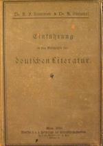 Einfuhrung in die Geschichte der Deutschen Literatur