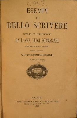 Esempi di bello scrivere scelti e illustrati dall'avv. Luigi Formigari - Luigi Formigari - copertina