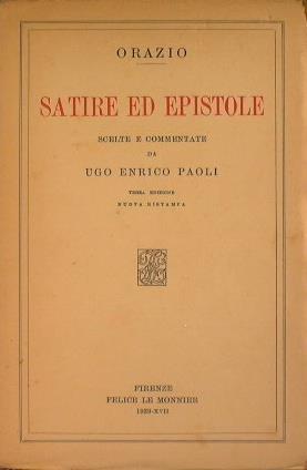 Satire ed epistole - Q. Flacco Orazio - copertina