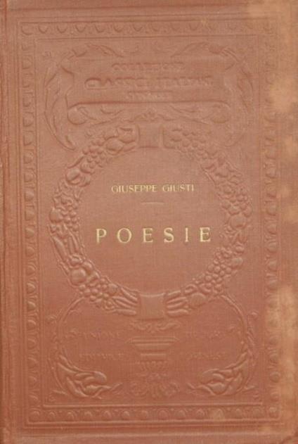 Poesie - Giuseppe Giusti - copertina