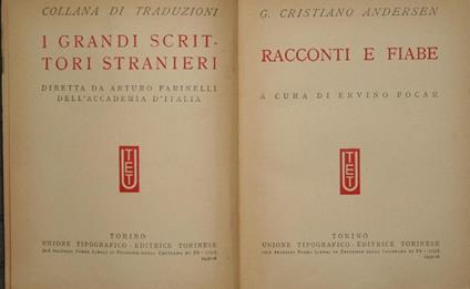 Racconti e fiabe - H. Christian Andersen - copertina