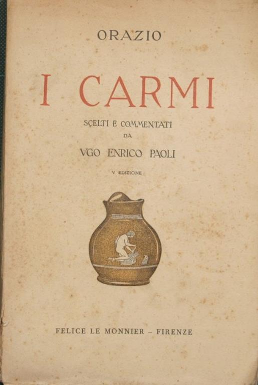 I carmi - Q. Flacco Orazio - copertina