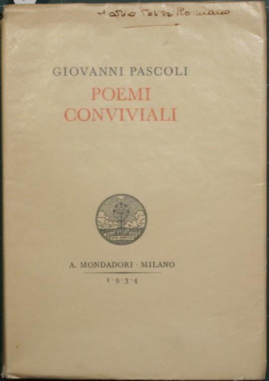 Poemi conviviali - Giovanni Pascoli - copertina