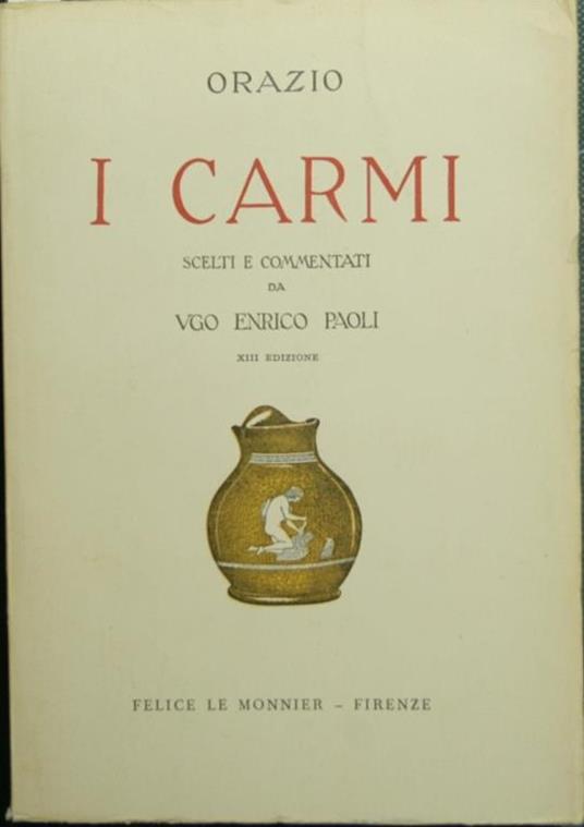I carmi - Q. Flacco Orazio - copertina