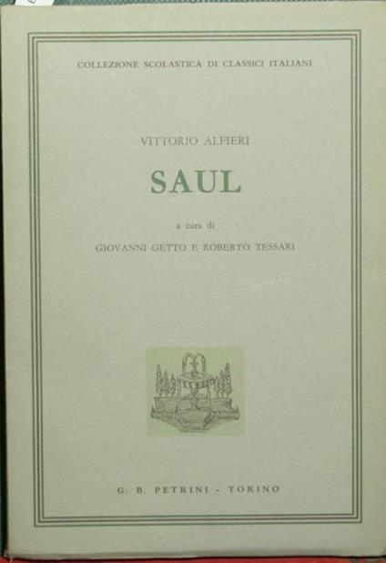 Saul - Vittorio Alfieri - copertina