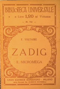 Zadig - Il Micromega - Voltaire - copertina
