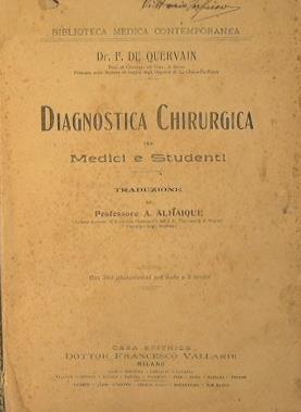 Diagnosi chirurgica per medici e studenti - Fritz de Quervain - copertina