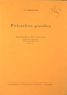 Pielonefrite gravidica - Francesco Patti - copertina