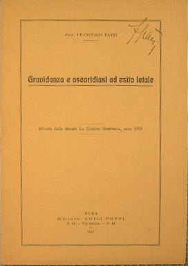 Gravidanza e ascaridiasi ad esito letale - Francesco Patti - copertina