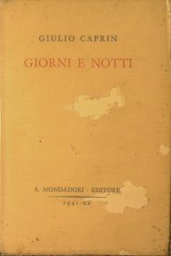 Giorni e notti. ( Pagine di Taccuino ) - Giulio Caprin - copertina