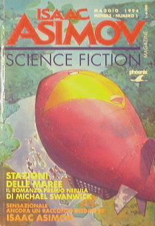 Science fiction magazine - Isaac Asimov - copertina