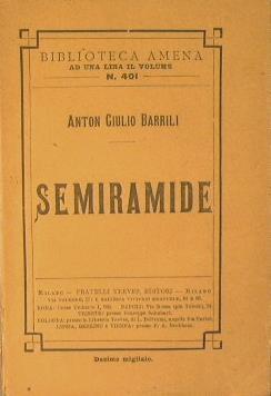 Semiramide - Anton G. Barrili - copertina