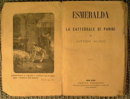 Esmeralda. la cattedrale di Parigi - Victor Hugo - copertina