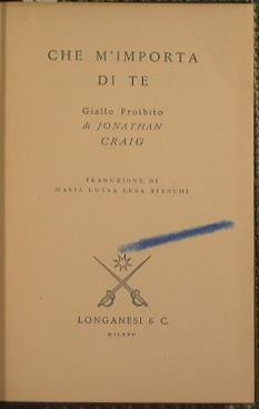 Che m'importa di te - Jonathan Craig - copertina