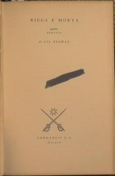Ricca e morta - Gil Brewer - copertina