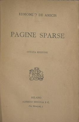 Pagine sparse - Edmondo De Amicis - copertina