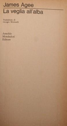 La veglia all'alba - James Agee - copertina
