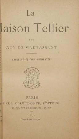La maison Tellier - Guy de Maupassant - copertina