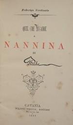 Quel che accadde a Nannina. Di Picche