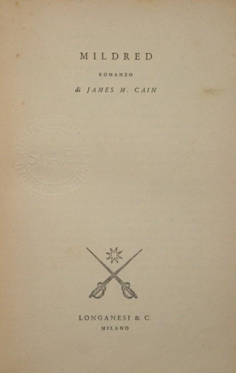 Mildred. Romanzo - James M. Cain - copertina