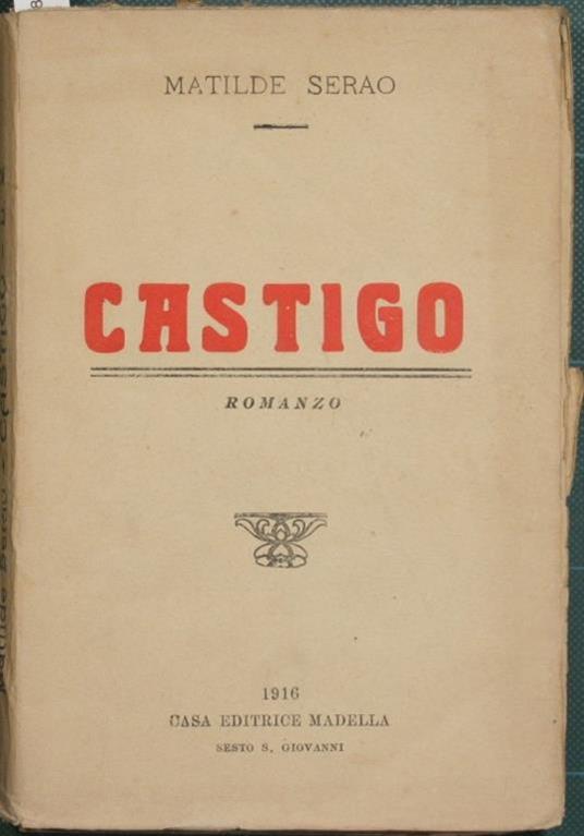 Castigo. Romanzo - Matilde Serao - copertina