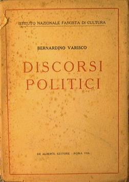 Discorsi politici - Bernardino Varisco - copertina