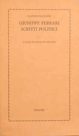 Scritti politici - Giuseppe Ferrari - copertina