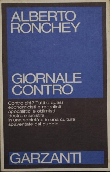 Giornale contro - Alberto Ronchey - copertina