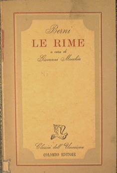 Le rime - Francesco Berni - copertina