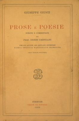Poesie e prose - Giuseppe Giusti - copertina