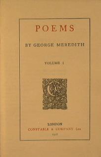 Poems (vol 1) - George Meredith - copertina